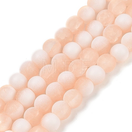 Frosted Crackle Glass Beads X1-GLAA-U001-6mm-M05-1