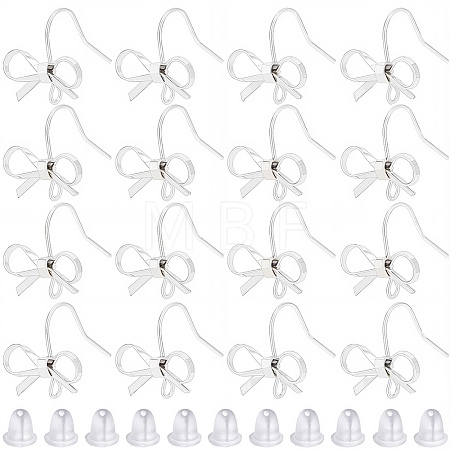 28Pcs Bowknot Shape Brass Earring Hook DIY-SP0001-06P-1