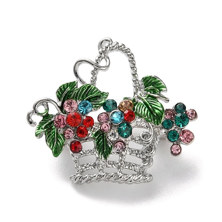 Fashion Platinum Zinc Alloy Enamel Pins JEWB-D068-01P-03-1