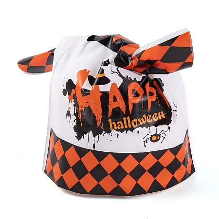 100Pcs Rabbit Shaped Halloween Candy Plastic Bags ABAG-U001-02P-1