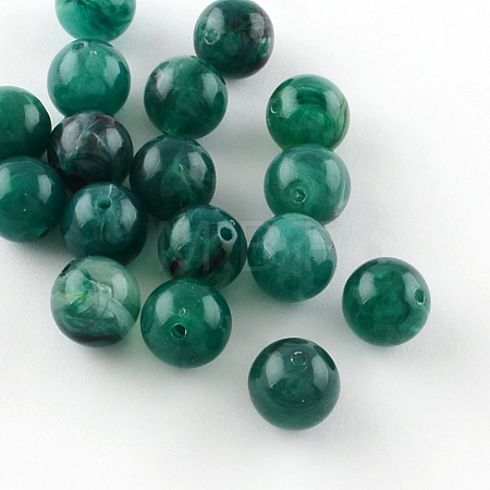 Round Imitation Gemstone Acrylic Beads OACR-R029-12mm-17-1