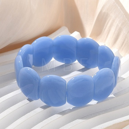 Handmade Lampwork Beaded Stretch Bracelets for Men Women BJEW-G738-01B-11-1