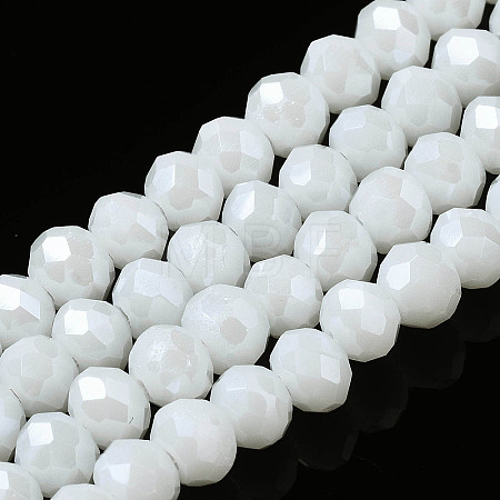 Electroplate Glass Beads Strands EGLA-A044-P8mm-A01-1
