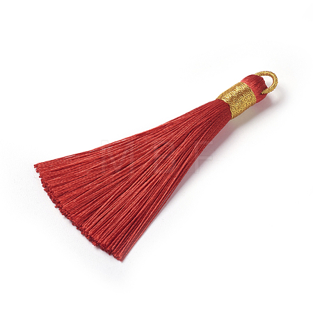 Polyester Tassel Pendants FIND-I009-D16-1
