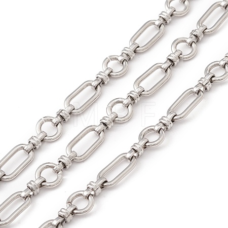 Tarnish Resistant 304 Stainless Steel Ring and Oval Link Chains CHS-E023-04P-1