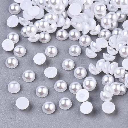 10000pcs ABS Plastic Imitation Pearl Cabochons SACR-S738-3mm-Z9-1