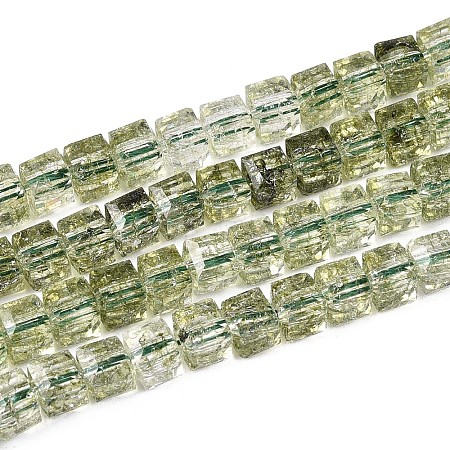 Crackle Transparent Glass Beads Strands GLAA-N062-6mm-02-1