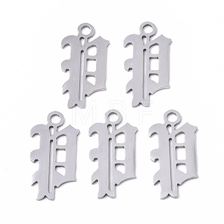 Tarnish Resistant 201 Stainless Steel Pendants STAS-N091-40P-1