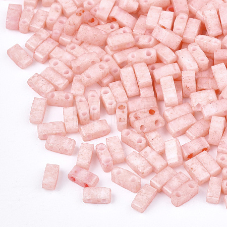2-Hole Baking Paint Glass Seed Beads SEED-S023-17B-11-1