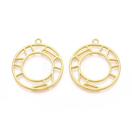 Alloy Open Back Bezel Pendants PALLOY-WH0068-02G-1