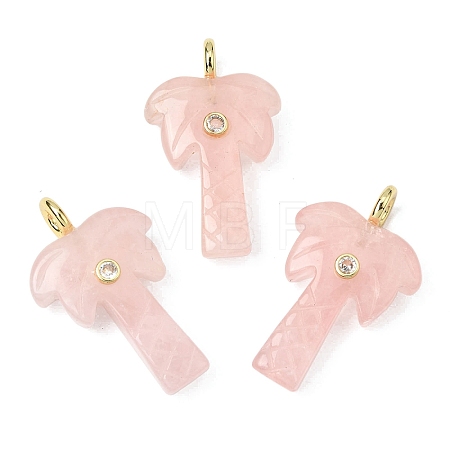 Natural Rose Quartz Carved Pendants X-G-C282-04B-1
