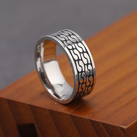 201 Stainless Steel Finger Rings for Men GF3329-17-1