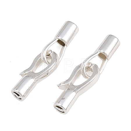 Brass Fold Over Clasps KK-CBA7392-01S-1