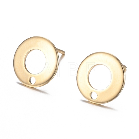 304 Stainless Steel Stud Earring Findings STAS-H104-01G-1