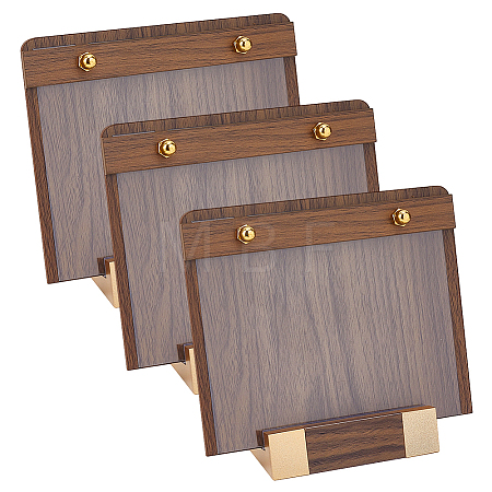 Walnut Wood & Acrylic A6 Table Sign Holder AJEW-WH0696-757-1