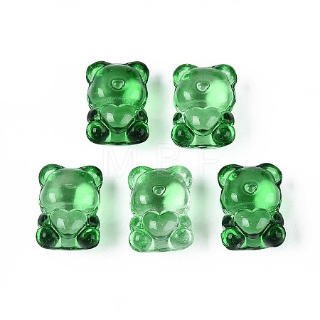 Baking Paint Transparent Glass Beads DGLA-N018-02D-1