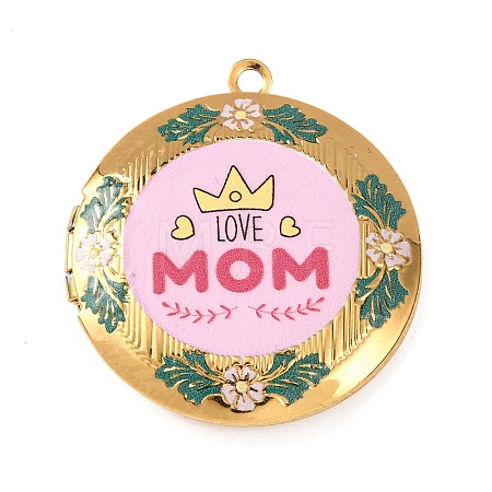 Mother's Day 304 Stainless Steel Locket Pendants STAS-K329-02B-G-1