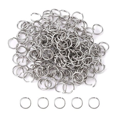 Tarnish Resistant 304 Stainless Steel Open Jump Rings X-STAS-R049-6x0.7mm-1