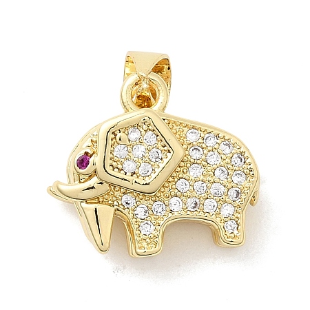 Brass Micro Pave Cubic Zirconia Pendants KK-H529-46G-1