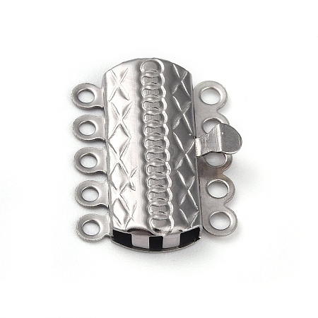 Tarnish Resistant 304 Stainless Steel Box Clasps STAS-H151-17P-1