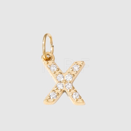 Stainless Steel Cubic Zirconia Pendants with Jump Rings X-FIND-PW0024-08X-1