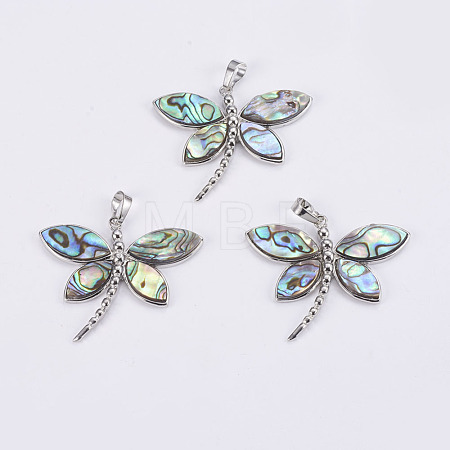 Abalone Shell/Paua Shell Pendants SSHEL-L008-26P-1
