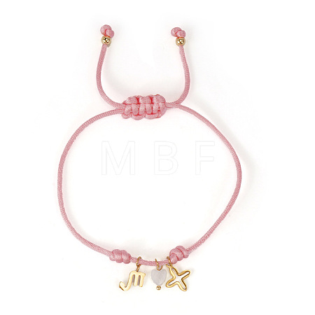 304 Stainless Steel & Brass & Natural Shell Charm Bracelets HP8667-4-1