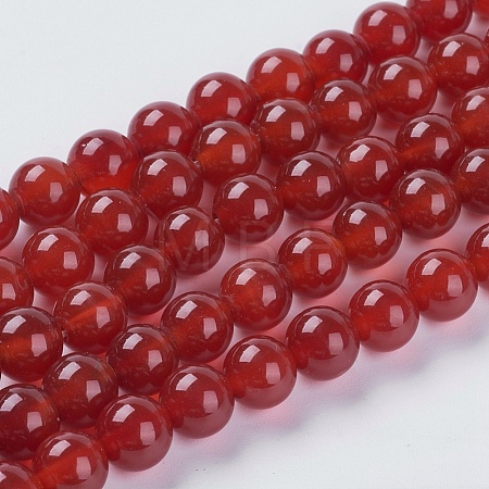 Natural Carnelian Beads Strands X-G-GSR8MM060-2-1