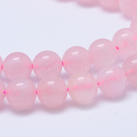 Pink Color Natural Madagascar Rose Quartz Beads Strands G-D654-10mm-1
