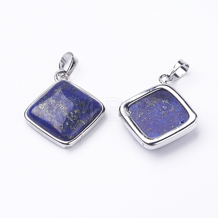 Natural Lapis Lazuli Pendants X-G-E420-05P-1