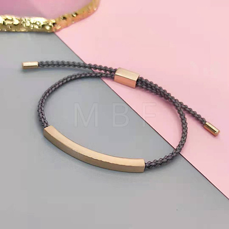 304 Stainless Steel & Braided Cotton Cord Slider Bracelets FS-WG628A0-10-1