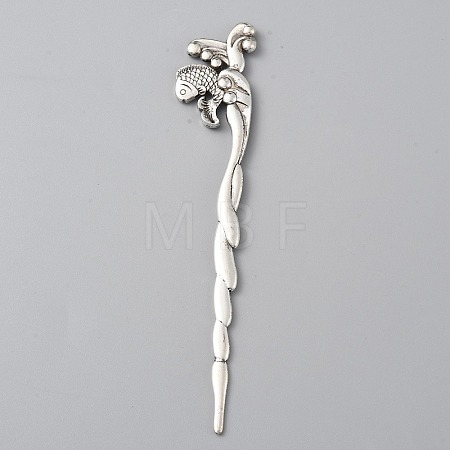Alloy Fish Hair Sticks MRMJ-WH0077-102B-AS-1
