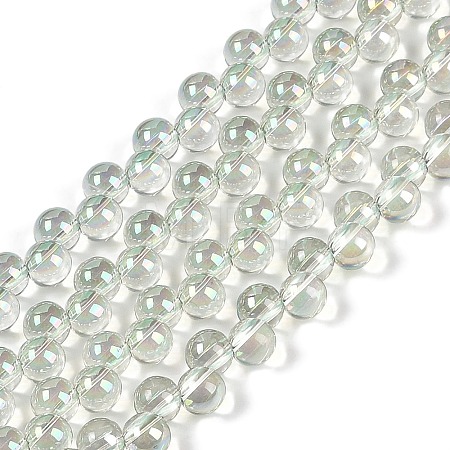 Electroplate Glass Beads Strands GLAA-Q105-01A-1