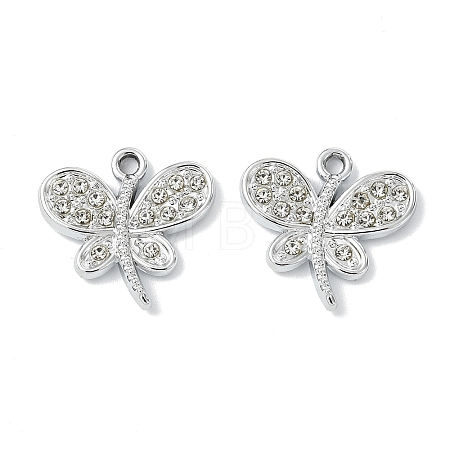 Animal Theme UV Plating Alloy Crystal Rhinestone Pendants ALRI-T012-07F-P-1