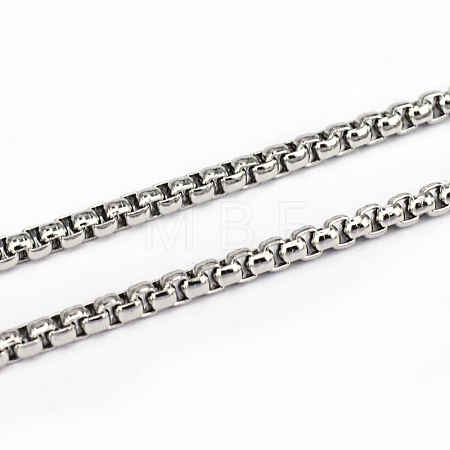 Tarnish Resistant 304 Stainless Steel Box Chains CHS-L001-29-2.5mm-1