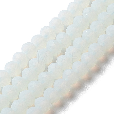 Imitation Jade Solid Color Glass Beads Strands EGLA-A034-J8mm-MD06-1