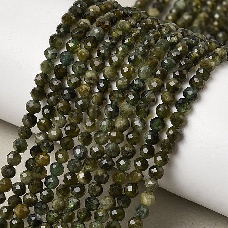 Natural Green Tourmaline Beads Strands X-G-L653-B03-3mm-1
