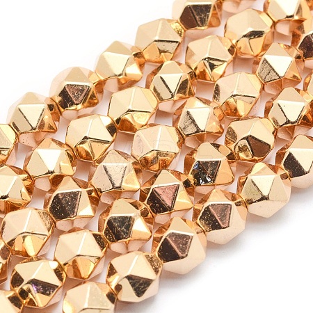 Electroplate Non-magnetic Synthetic Hematite Beads Strands G-L485-07A-LG-1