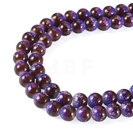 1 Strand Baking Paint Glass Beads Strands DGLA-TADJ0001-02A-1