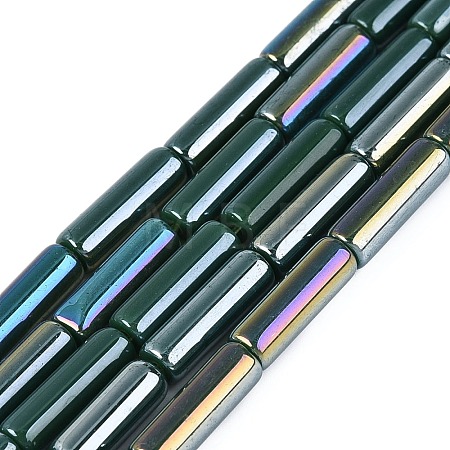 Electroplate Opaque Glass Beads Strands EGLA-Q132-02A-B01-1