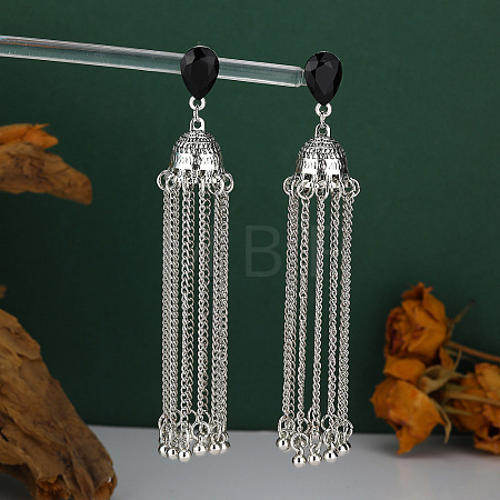 Alloy Rhinestone Chandelier Earrings for Women WG20C0F-03-1