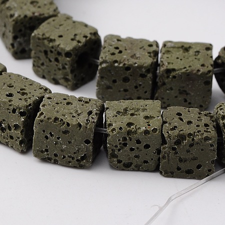 Synthetic Lava Rock Bead Strands G-N0104-8mm-20-1