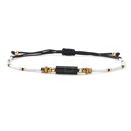 Bohemian Glass Seed Bead Braided Bead Bracelets for Unisex OP0530-3-1