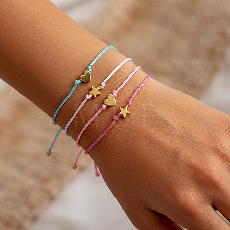 4Pcs Fashion Braided Nylon Cord Bracelets QL9217-1