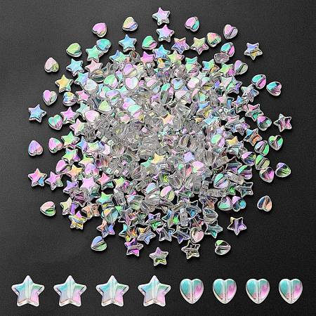 30OPcs 2 Style Eco-Friendly Transparent Acrylic Beads TACR-YW0001-71-1