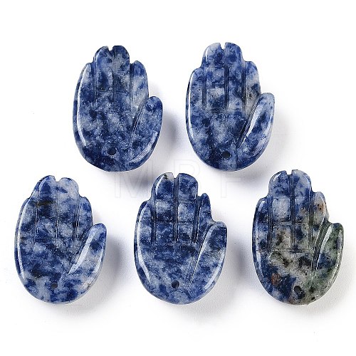 Natural Blue Spot Jasper Pendants G-K359-03C-1