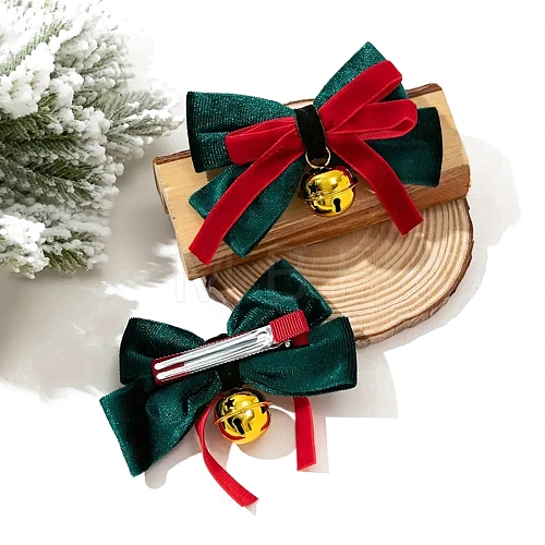 Christmas Cloth Alligator Hair Clips PW-WG004B5-01-1