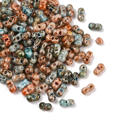 Picasso Glass Seed Beads SEED-Q038-02F-1