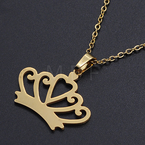 201 Stainless Steel Pendants Necklaces NJEW-S105-JN687-45-2-1