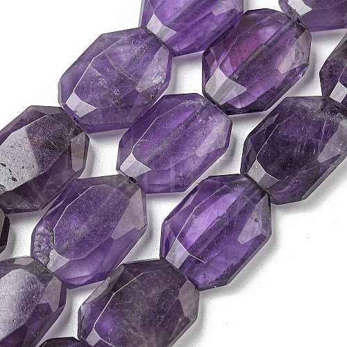 Natural Amethyst Beads Strands G-P544-B06-01-1